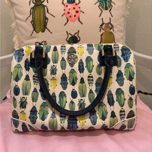 Tory Burch Multicolor Beetle Print Women's Speedy Bag RARE